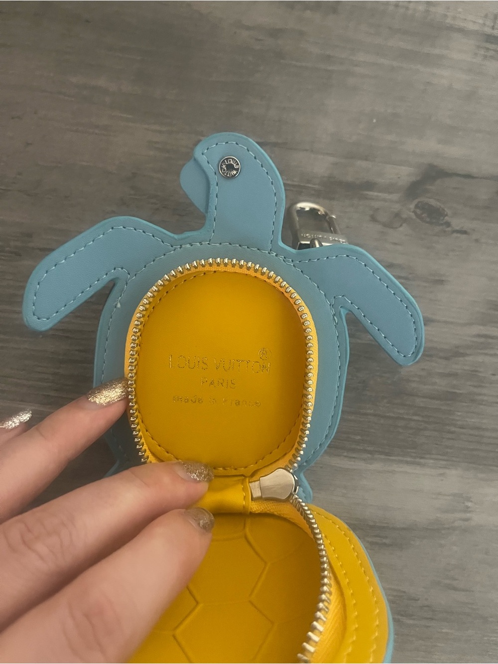Blue Turtle Coin Pouch Keychain - Picture 4 of 5